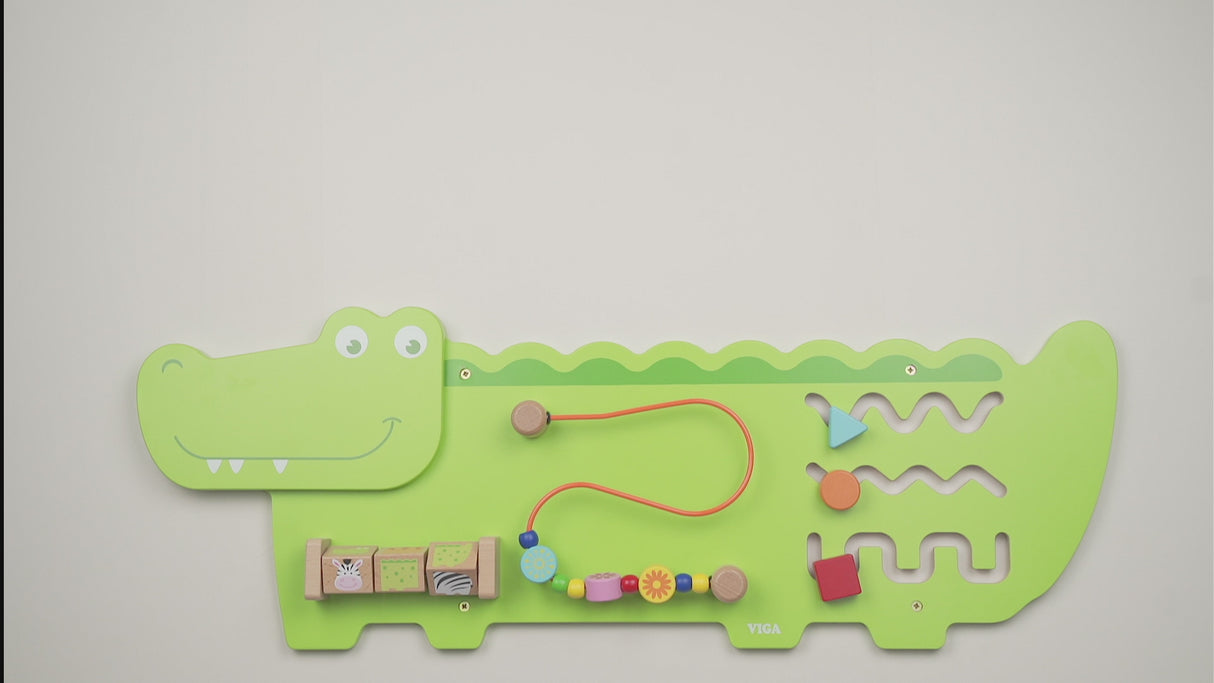 Viga Toys Jouet d'Activité Mural Crocodile 18M+