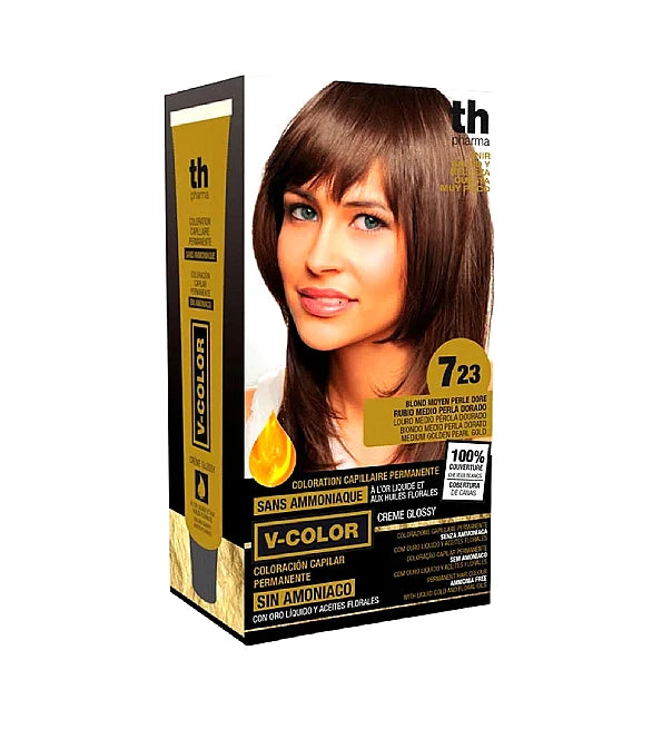 Th-Vitalia Color N° 7.23 Rubio Medio Dorado Perla