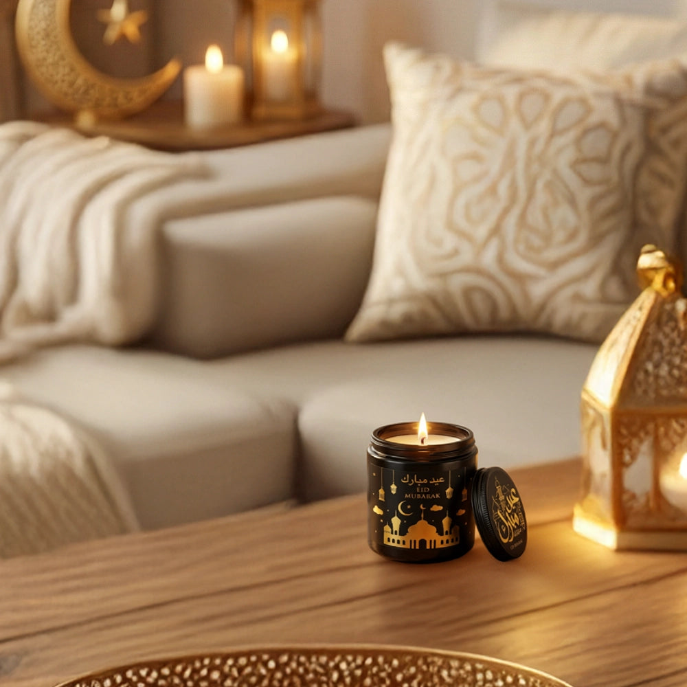 Bougie Parfumée Eid Mubarak - Noir