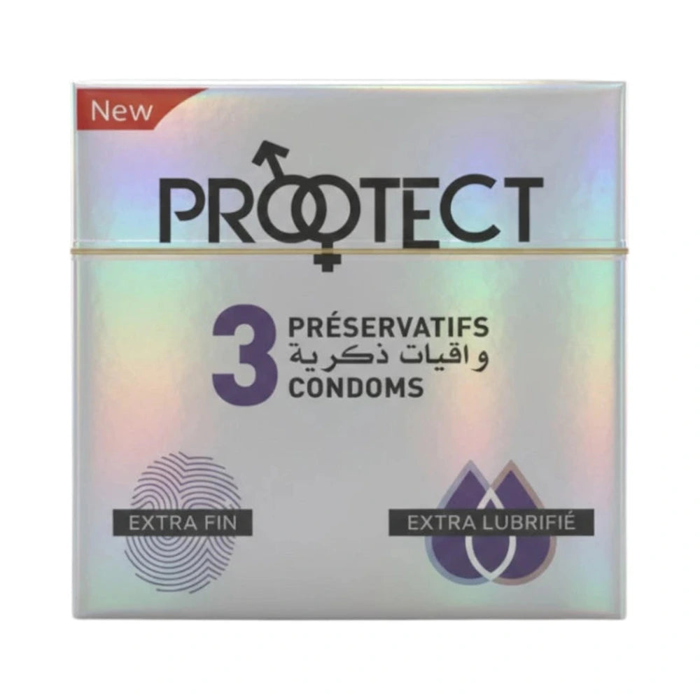 Boîte de 3 préservatifs Protect extra lubrifiés