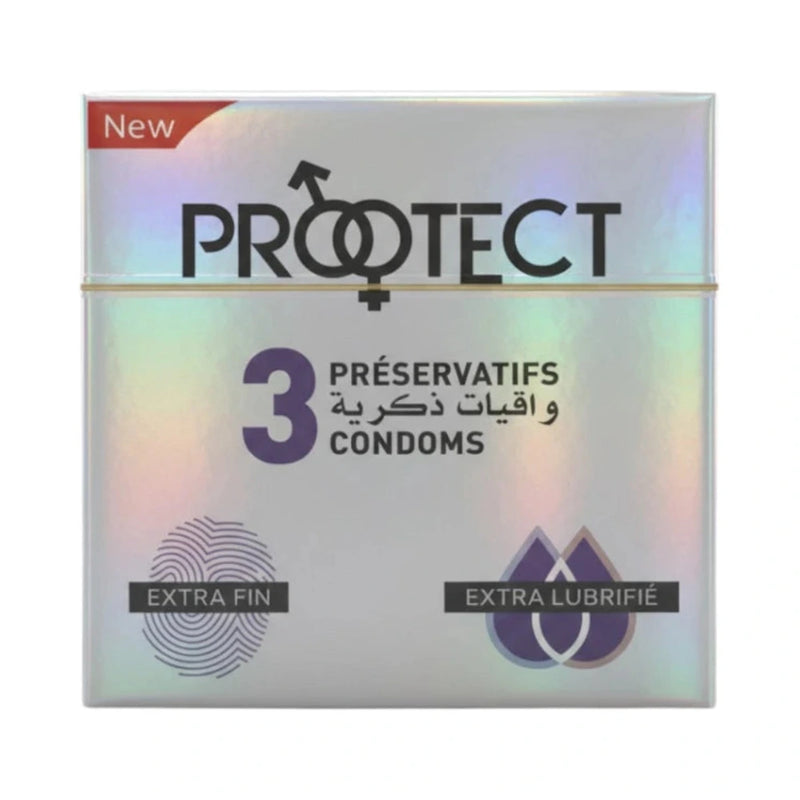 Protect واقيات ذكرية إضافية التزليق – 3 قطع