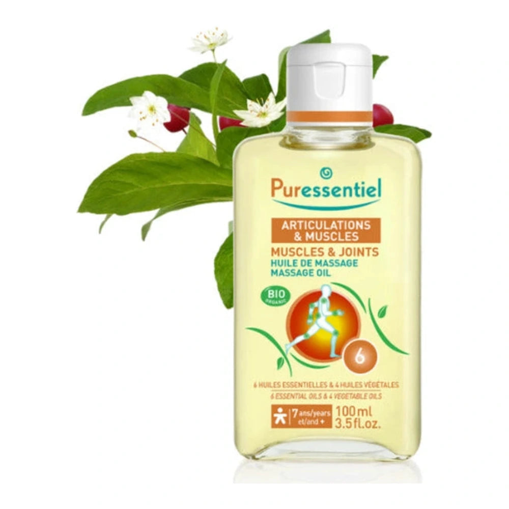 Flacon d’huile de massage Effort Puressentiel Articulations & Muscles 100 ml