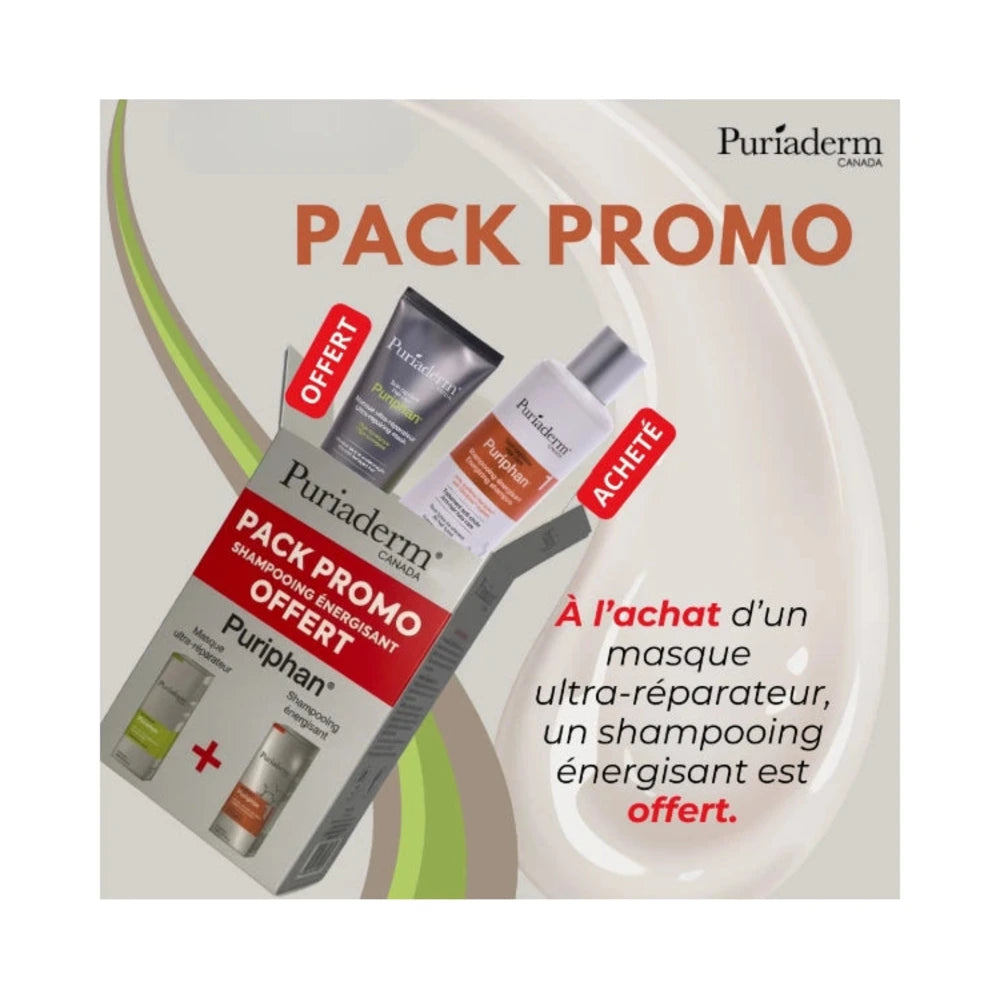 Pack Puriaderm Puriphan masque ultra-réparateur et shampooing énergisant