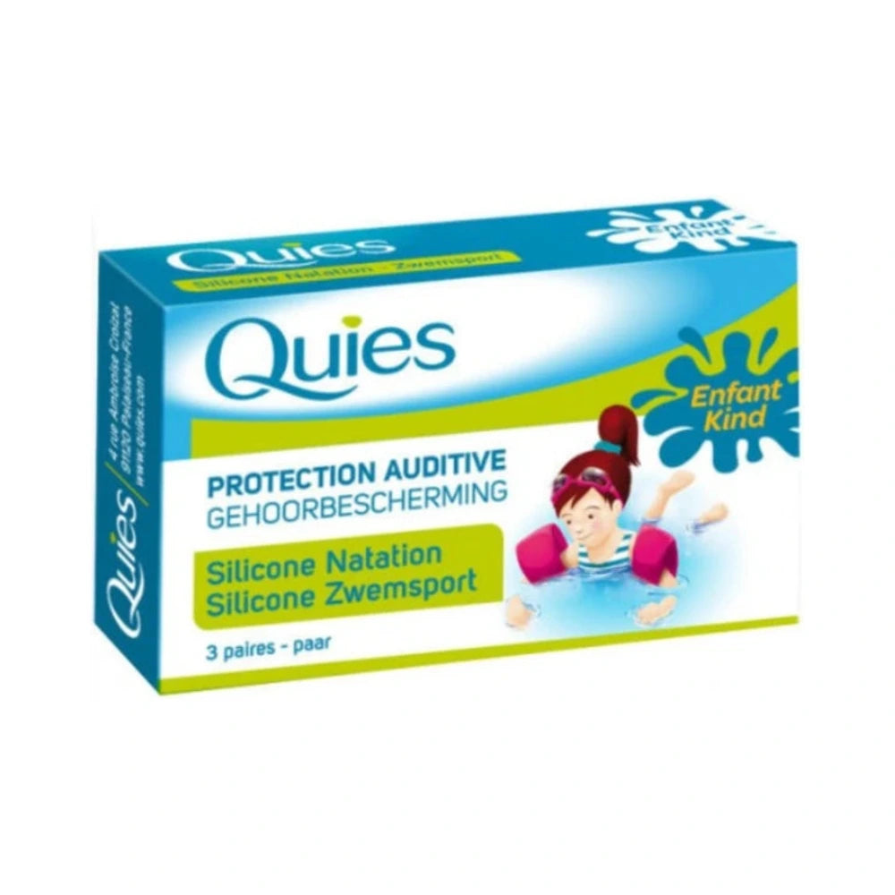 Quies protection auditive enfant en silicone spéciale natation 6 paires – boîte