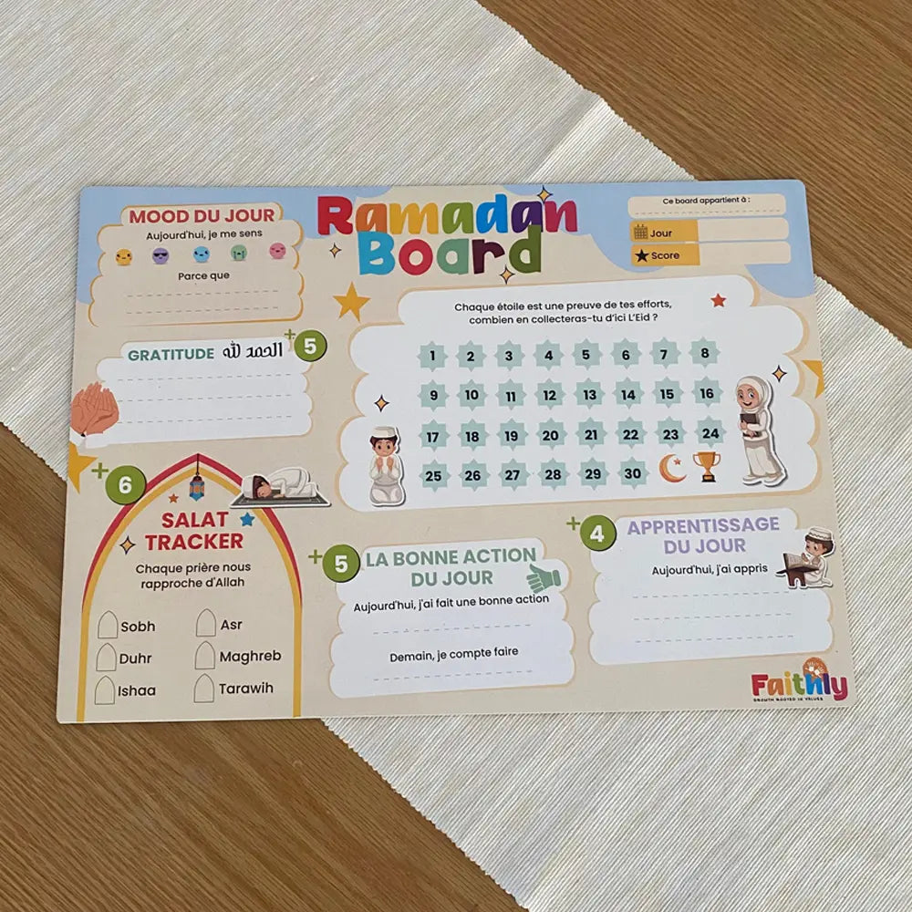 Ramadan Board Magnétique – Un Voyage Spirituel & Ludique pour Enfants