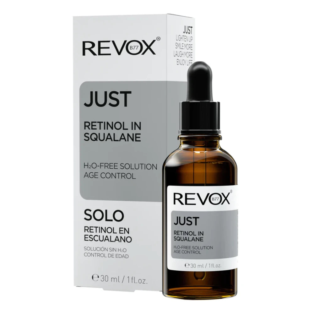 Revox B77 Just Retinol in Squalane 30 ml, flacon compte-gouttes et étui