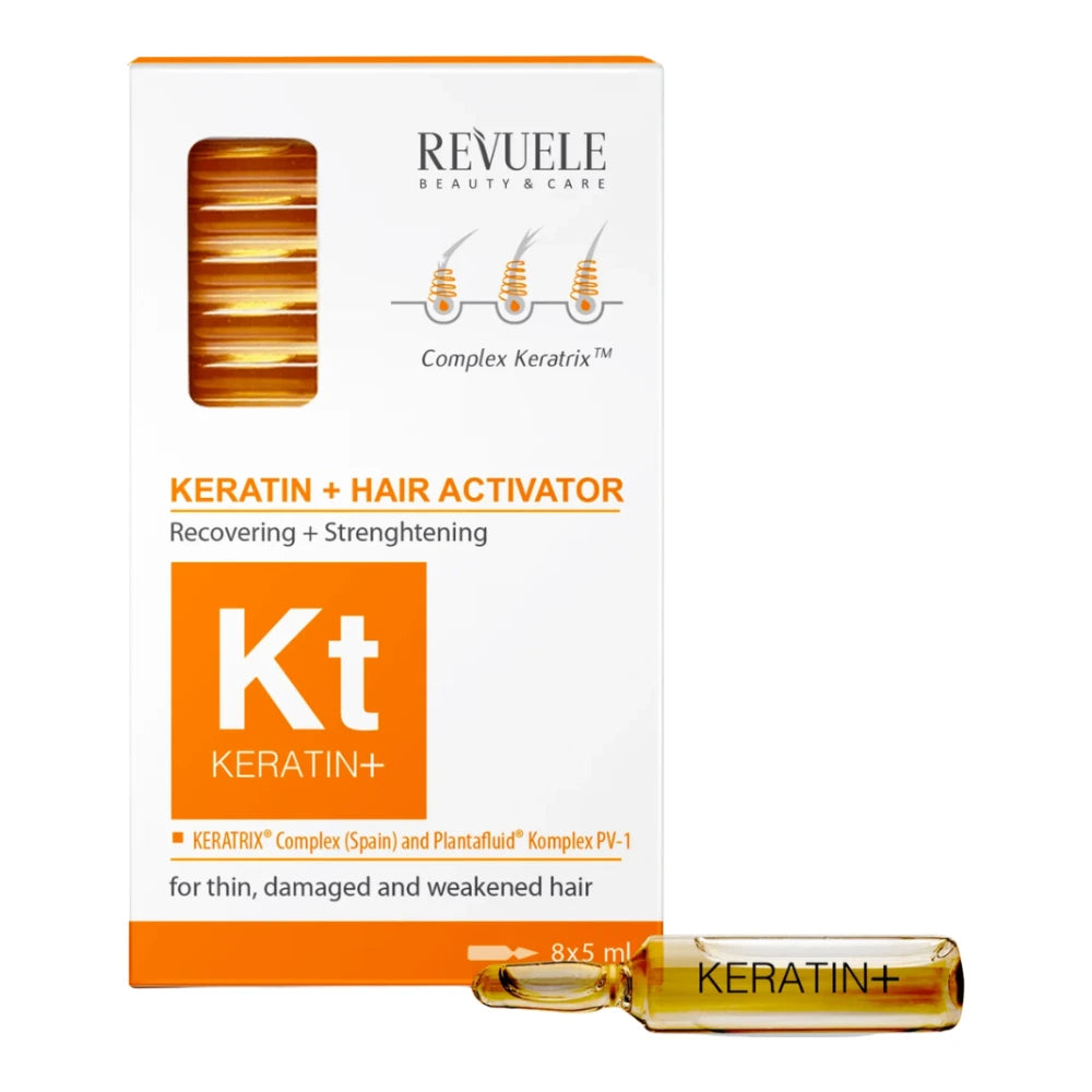 Revuele Ampoules Keratin+ Hair Restoration Activator 8x5ml