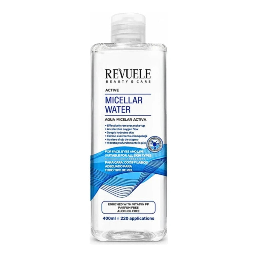 Revuele Micellar Water Active 400 ml – flacon d’eau micellaire démaquillante