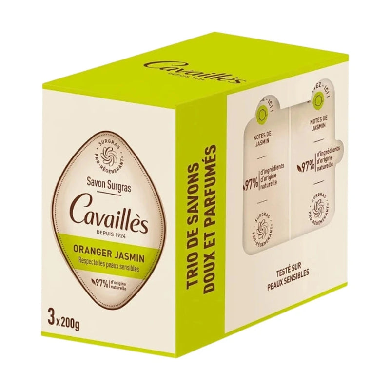 Roge Cavailles Pack trío jabón extragraso Naranjo y Jazmín 3x200ml