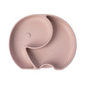 YUMMY Assiette Éléphant en Silicone avec Ventouse 4M+ - Rose Poudré