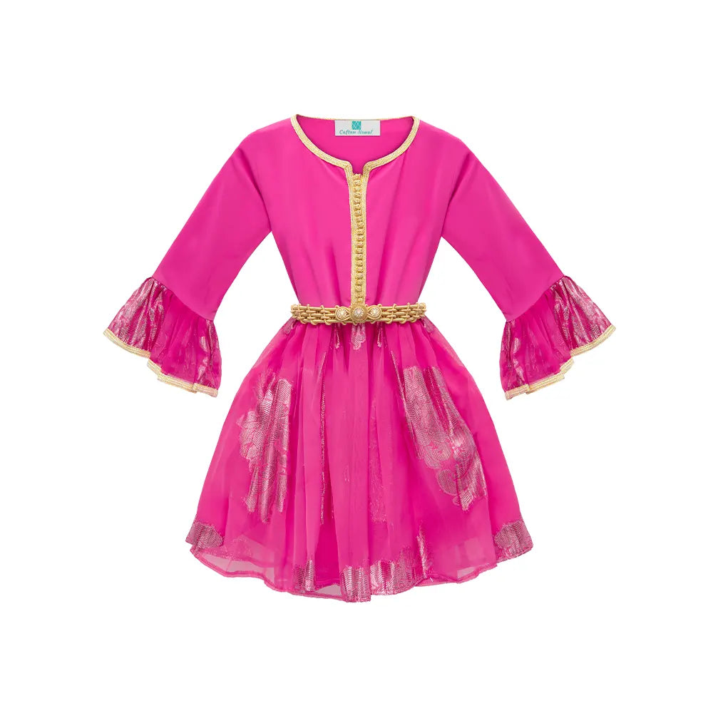 Caftan Robe pour Fille - Rose Fushia