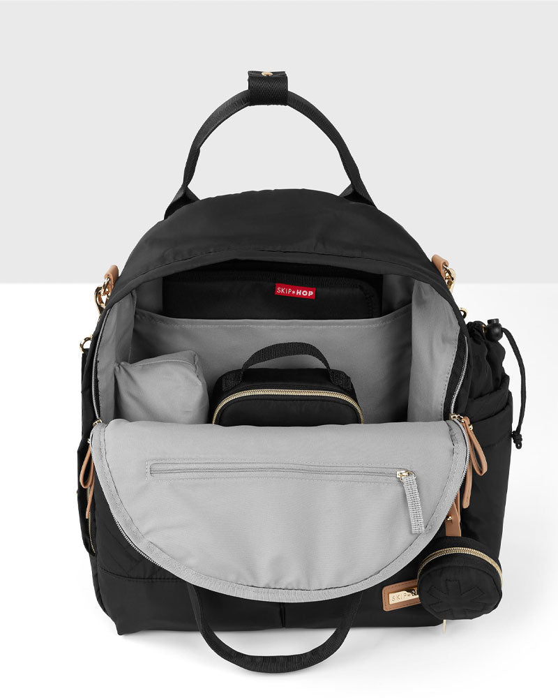 Skip Hop - Mochila para pañales 6 en 1, color negro