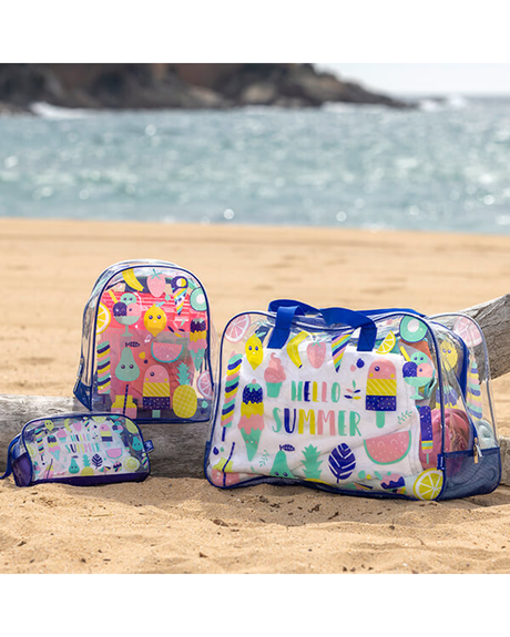 Eurekakids Beach Backpack - Blue & Rose