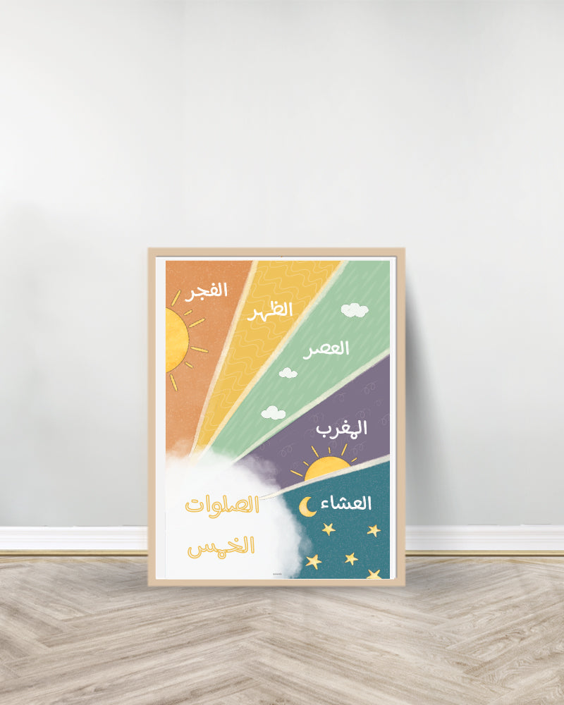 Set of 3 decorative paintings - Allah Affirmation | Allah With You | Salawat 5 - Wood