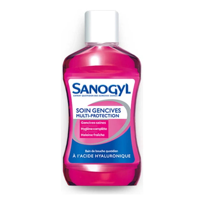 Sanogyl غسول فم حماية متعددة بحمض الهيالورونيك – 500 مل