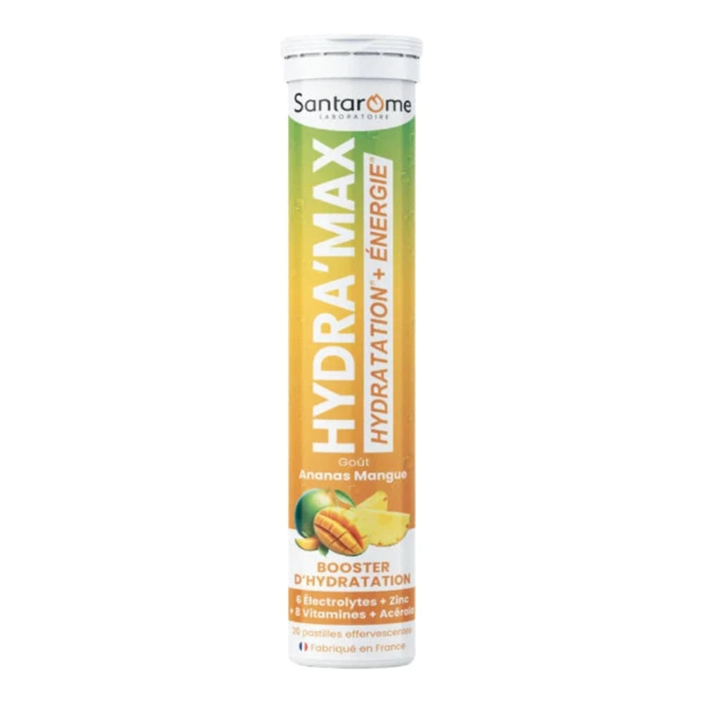 Santarome Hydramax Ananas Mangue 20 pastilles effervescentes – tube