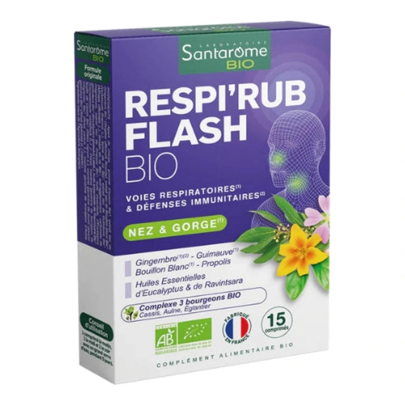Santarome Respi'Rub Flash – 15 comprimés