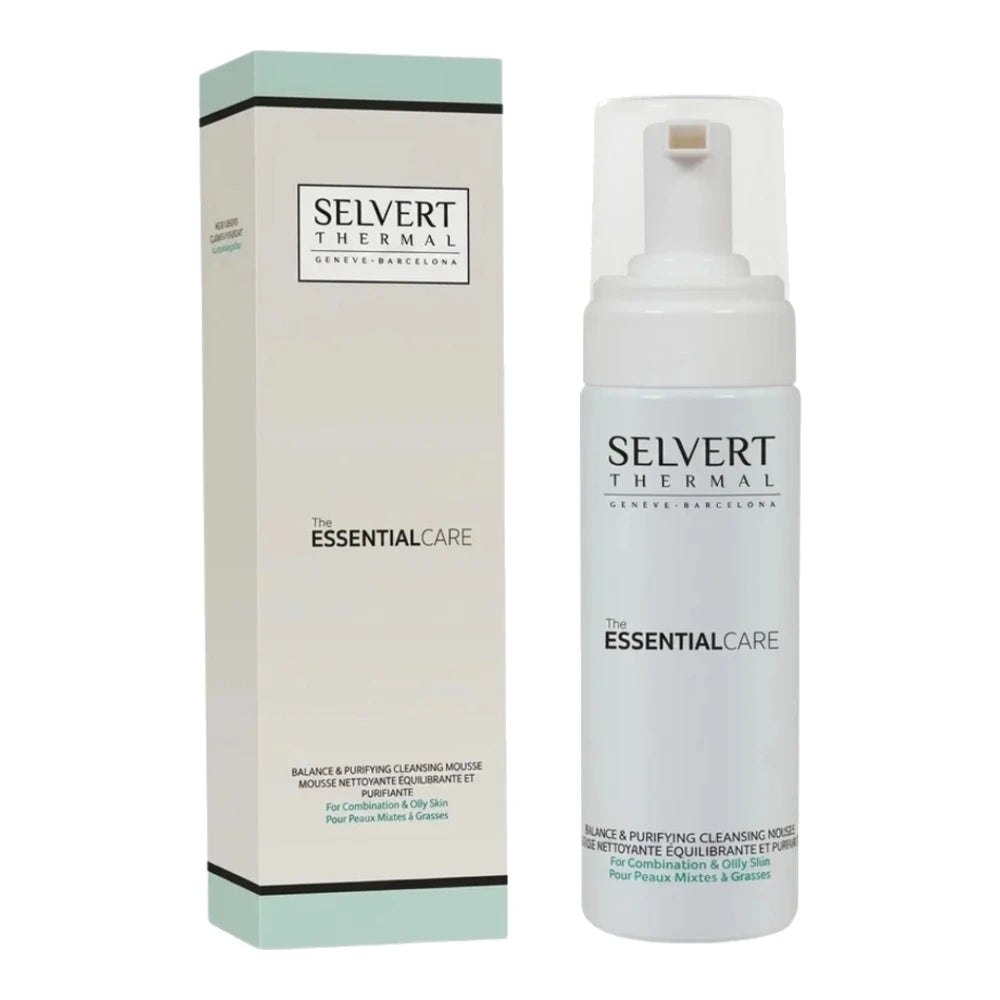 Selvert Thermal Mousse nettoyante équilibrante et purifiante 150 ml – flacon et étui