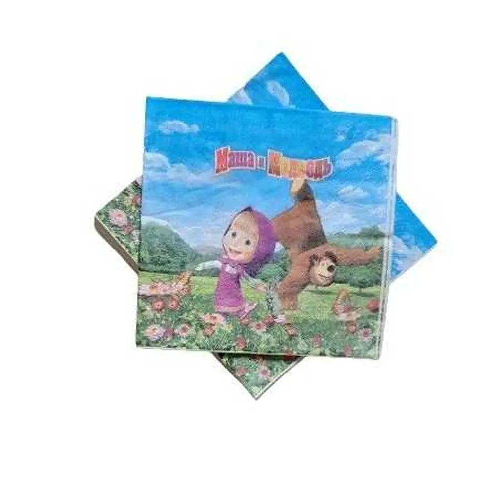 Pack de 10 Serviettes en Papier – Macha & Michka