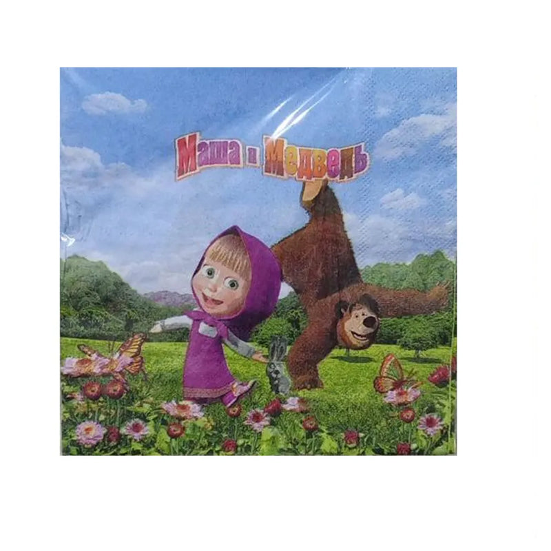 Pack de 10 Serviettes en Papier – Macha & Michka