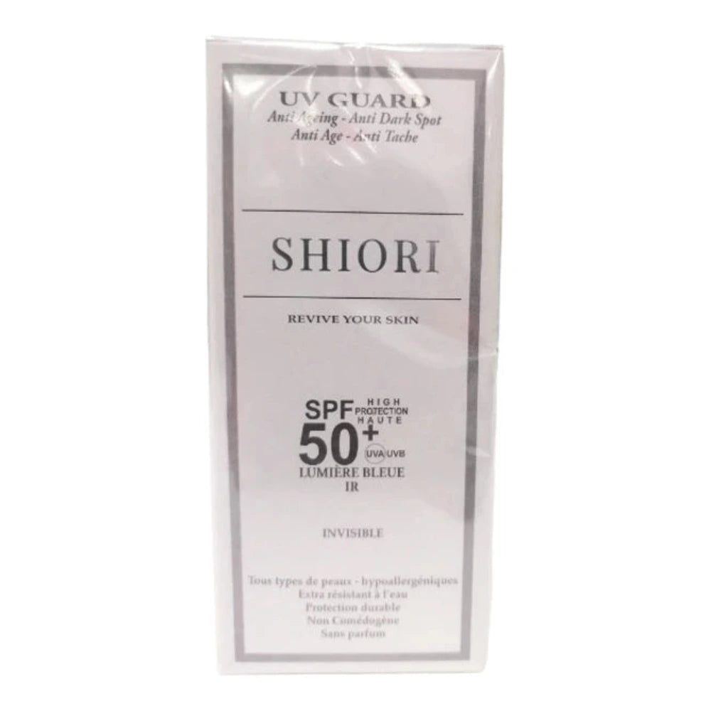 Shiori UV Guard Invisible SPF50+ 50 ml – soin solaire visage