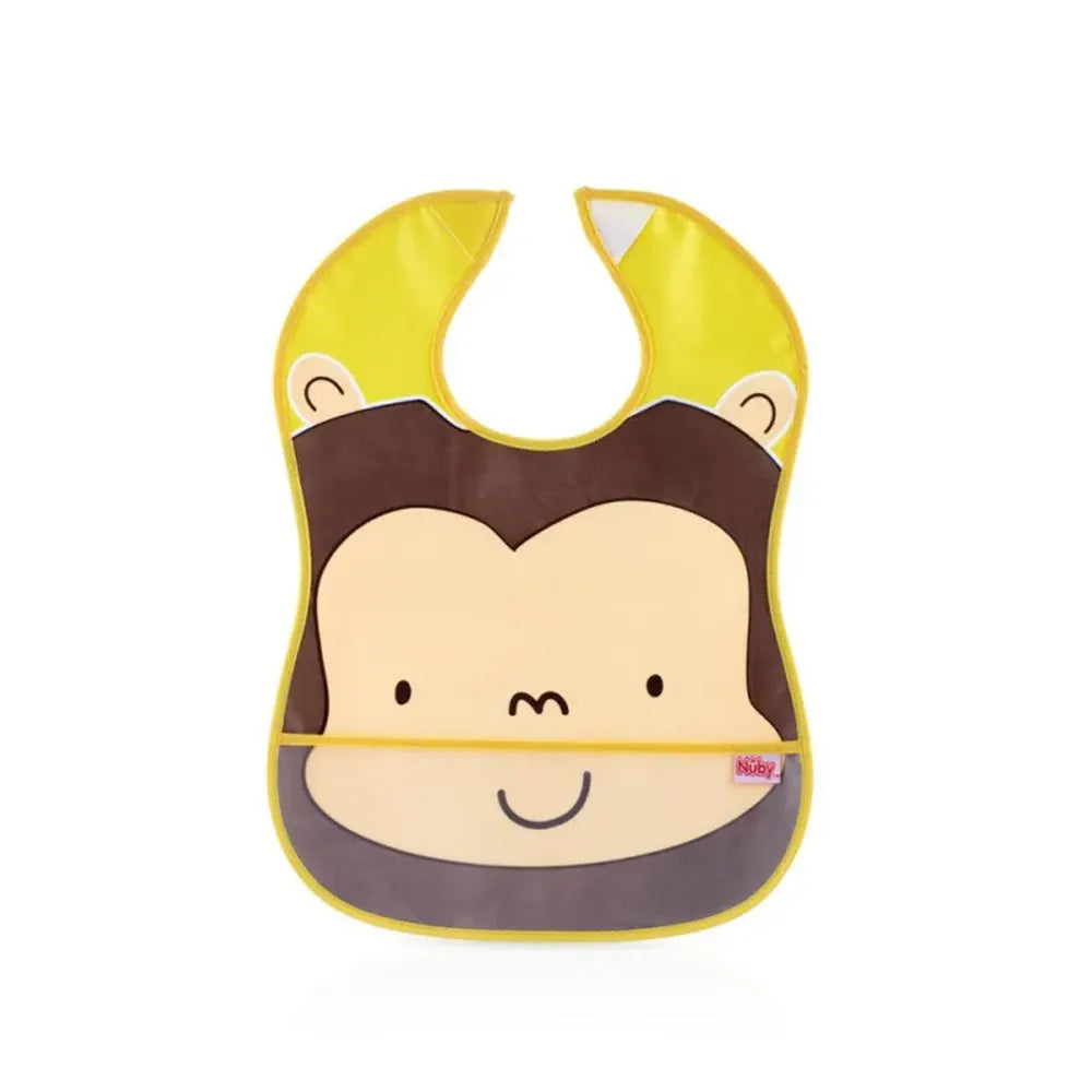 Bavoir Imperméable avec Poche Singe Nûby - 3m+