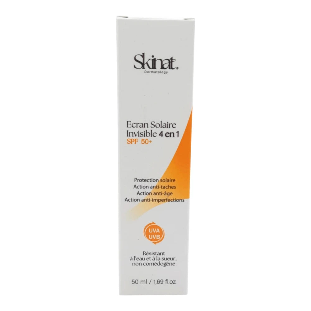 Skinat écran solaire invisible 4en1 SPF50+ 50 ml boîte
