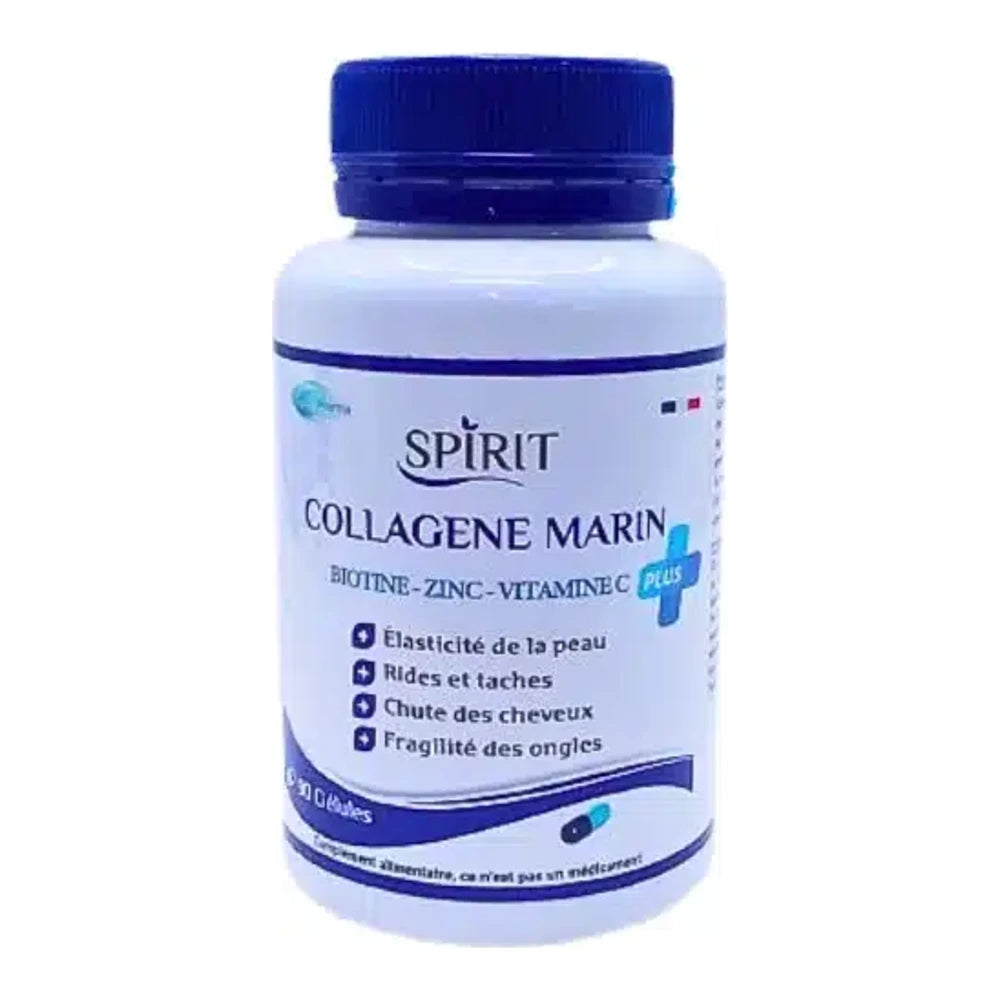 Boîte Spirit Collagène Marin Plus 90 gélules