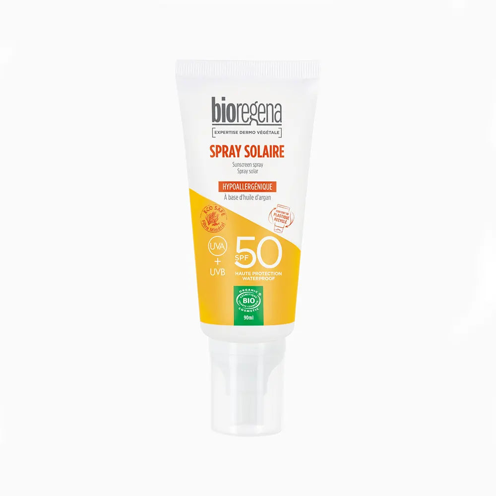 Bioregena Spray Solaire BIO SPF50 Adultes 90ml + Lait Velouté Après Soleil 125ml -50%