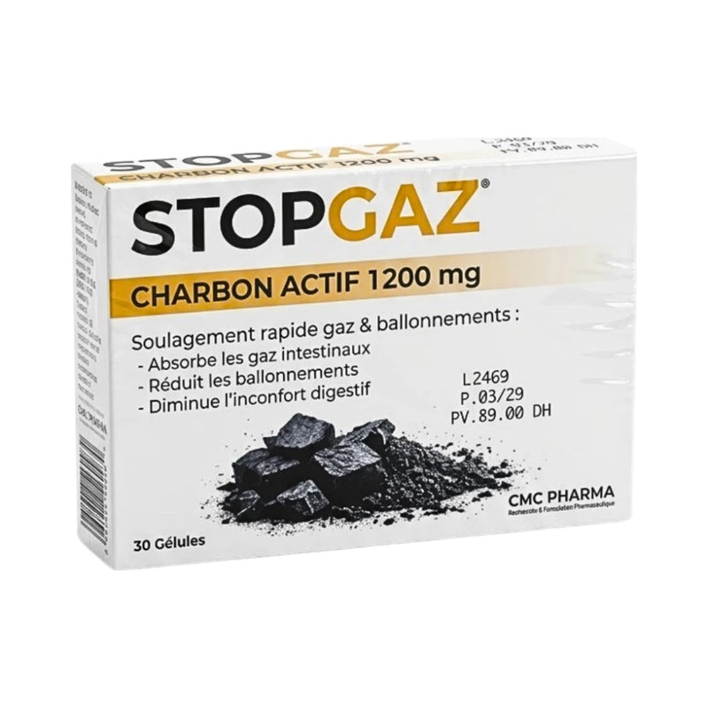STOPGAZ Activated Charcoal 1200mg 30 Capsules