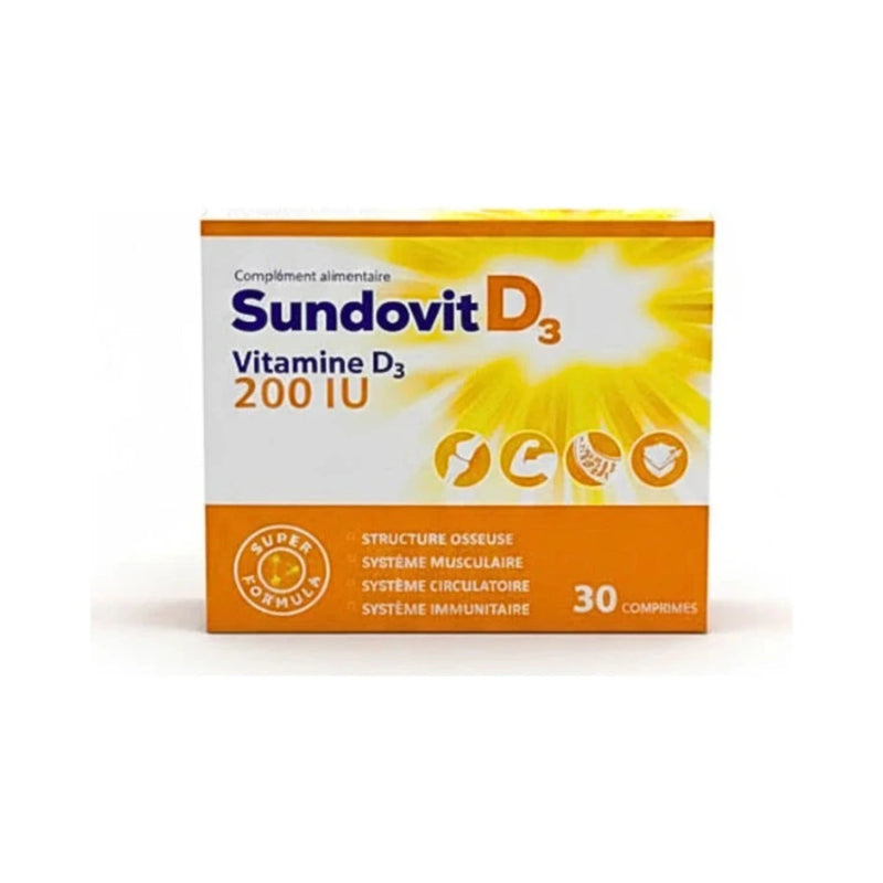 Sundovit Vitamin D3 200IU 30 Comprimes