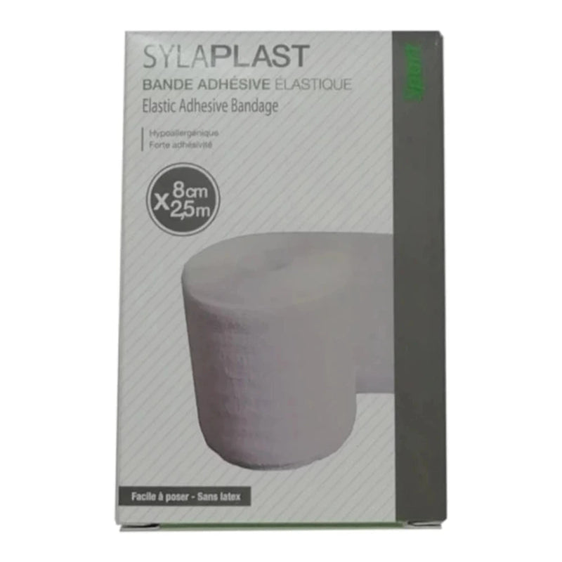 Sylaplast Bande Adhésive Élastique – 8 cm x 2,5 m