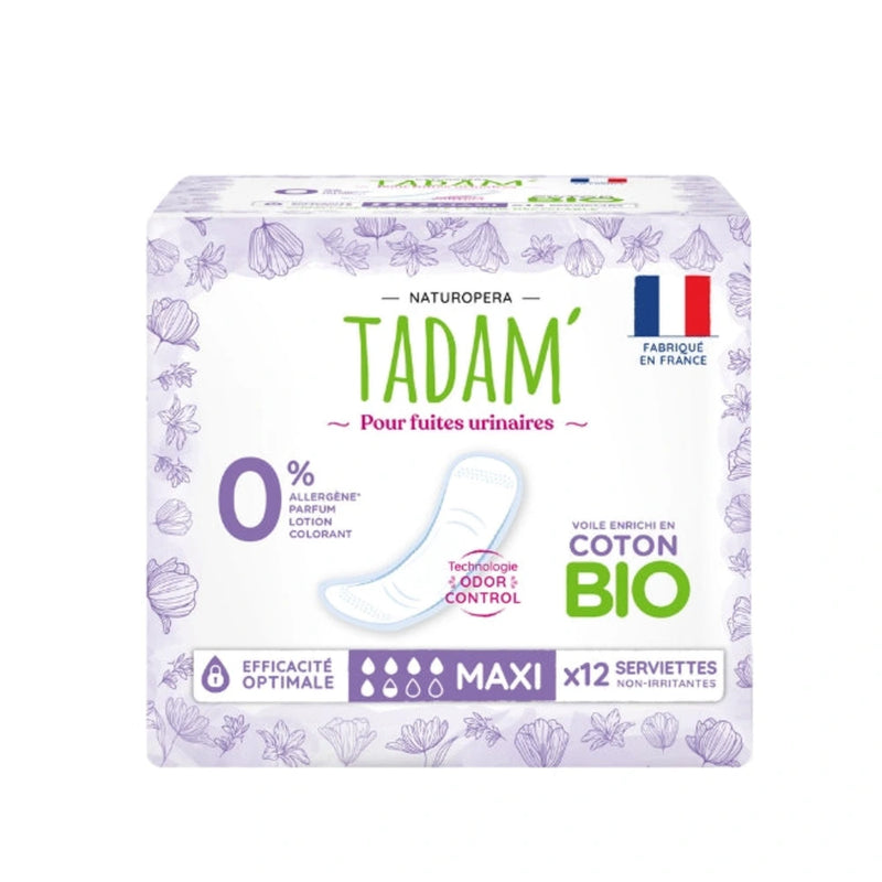 Tadam’ Serviettes Fuites Urinaires Maxi - 12 Unités