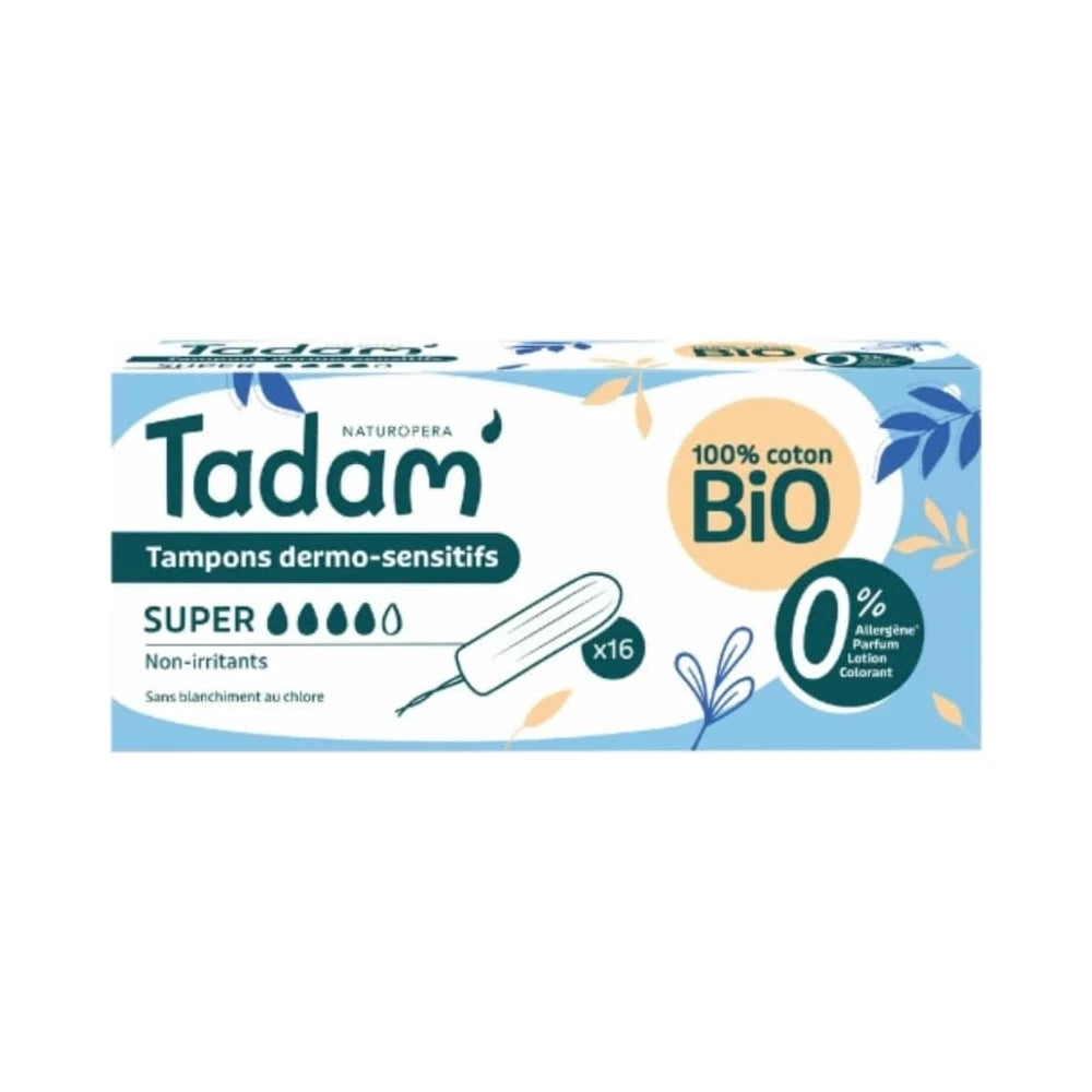 Tadam tampons coton bio Super boîte de 16