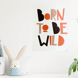 Ensemble de 3 Toiles en Acrylique Décoratives - Lion & Born To Be Wild & Giraffe