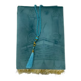 Premium Prayer Mat &amp; Rosary Beads Set - Turquoise