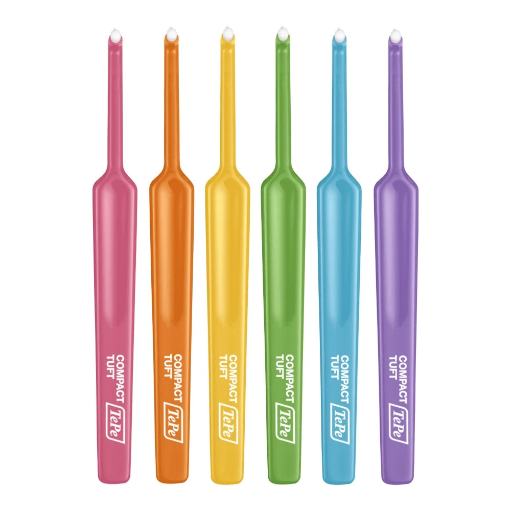 TePe Compact Tuft brosse à dents monotouffe – coloris assortis