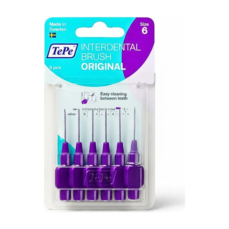 TePe Interdental Brush Original Violet 1,1 mm Taille 6 – 6 pièces