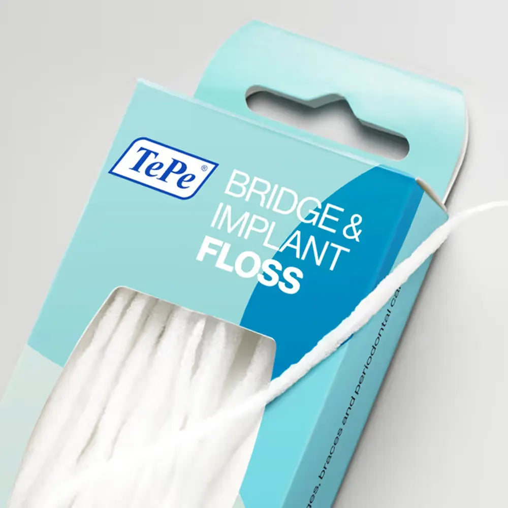 TePe Fil dentaire Bridge & Implant 30 Pièces