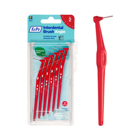 TePe Lot de 6 Brosses Angle Interdentaires 0.5mm Taille 2 - Rouge