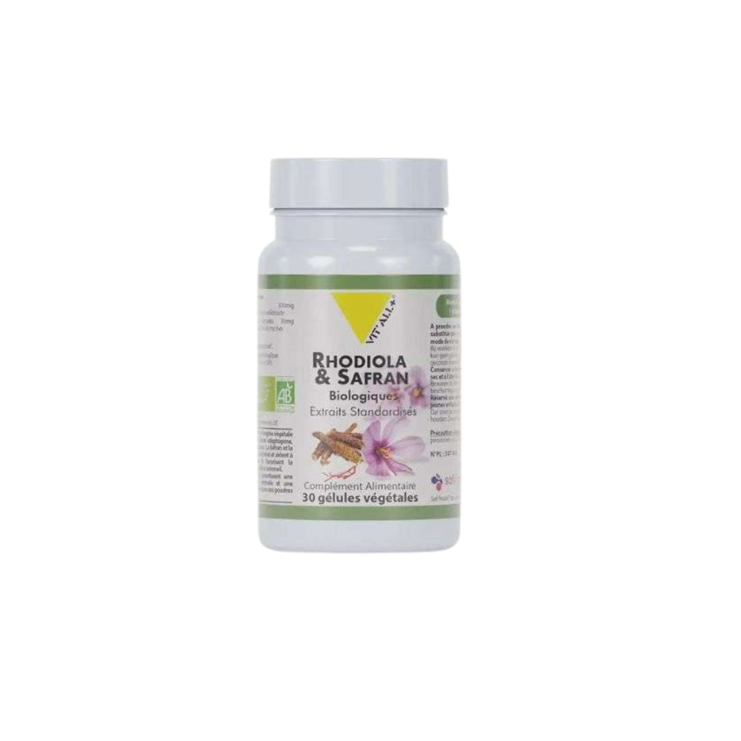 Vit'All+ Rhodiola et Safran 30 gélules – boîte