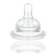 Tétine de biberon WeeBaby Ortho col large N°2 en silicone, 6-18 mois