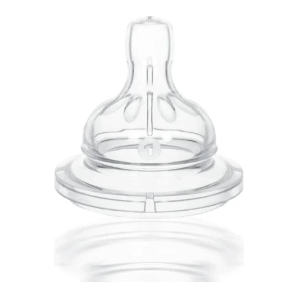 Tétine de biberon WeeBaby Ortho col large N°2 en silicone, 6-18 mois