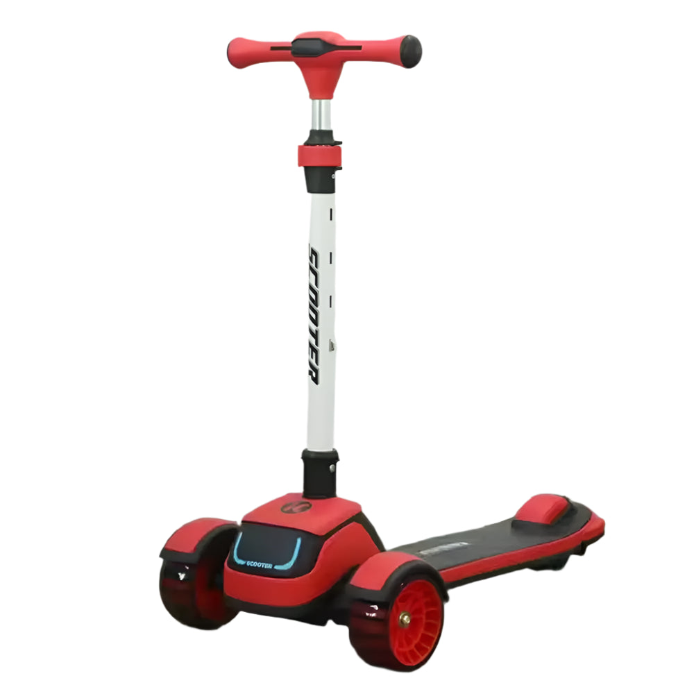 Trottinette Enfant 3 Roues en Forme de Voiture - Rouge
