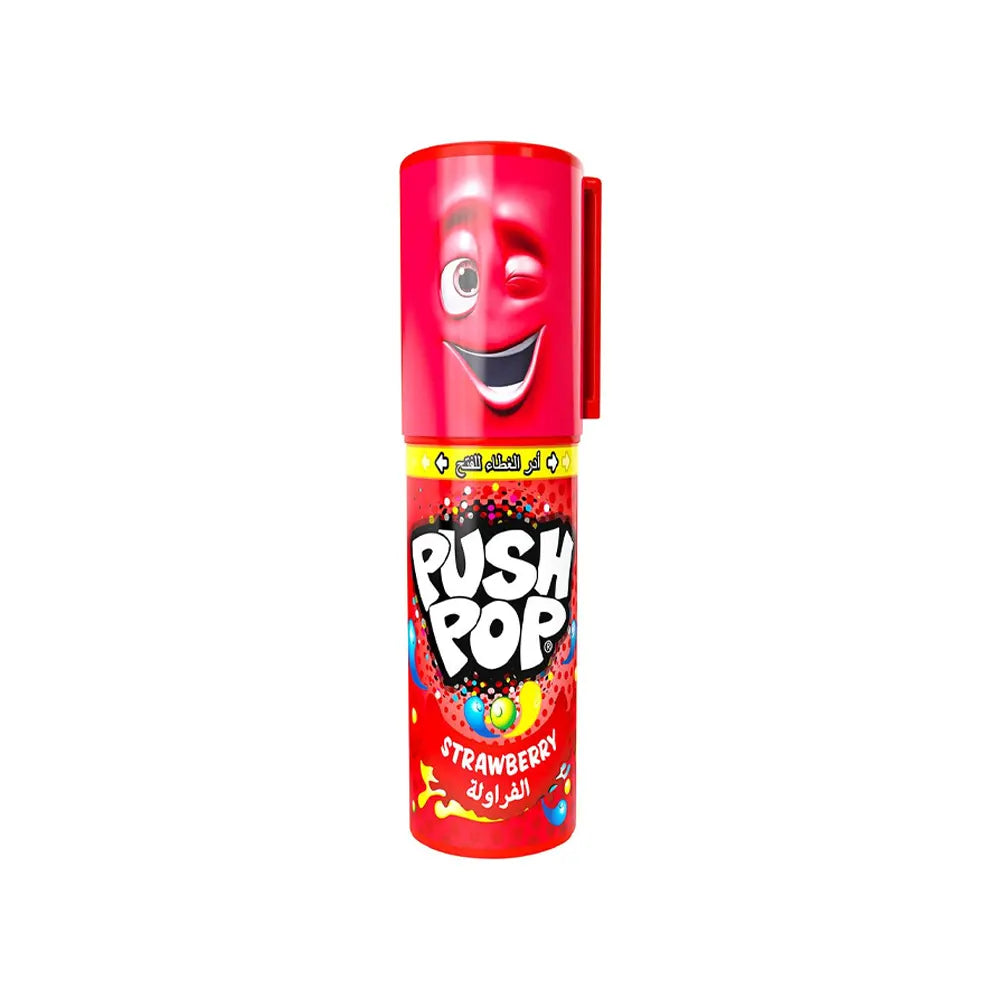 Bazooka Candy Brands Push Pop 15g - Saveur Fraise