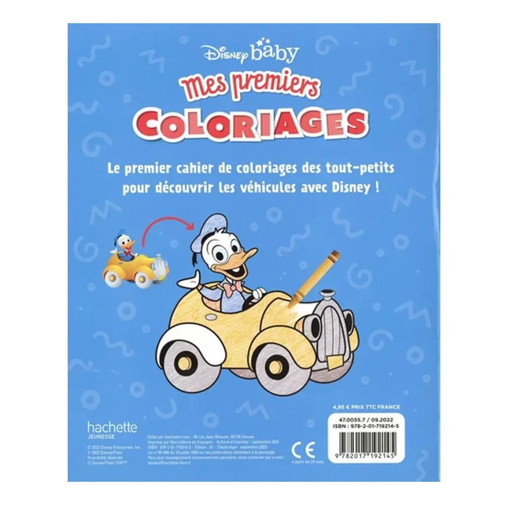 Hachette Mes Premiers Coloriages - Les Véhicules