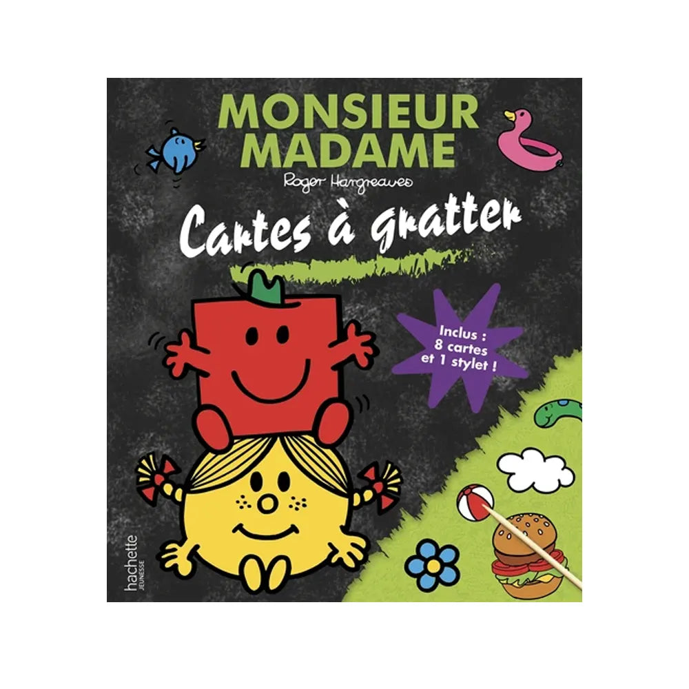 Hachette 8 Cartes à Gratter Monsieur Madame