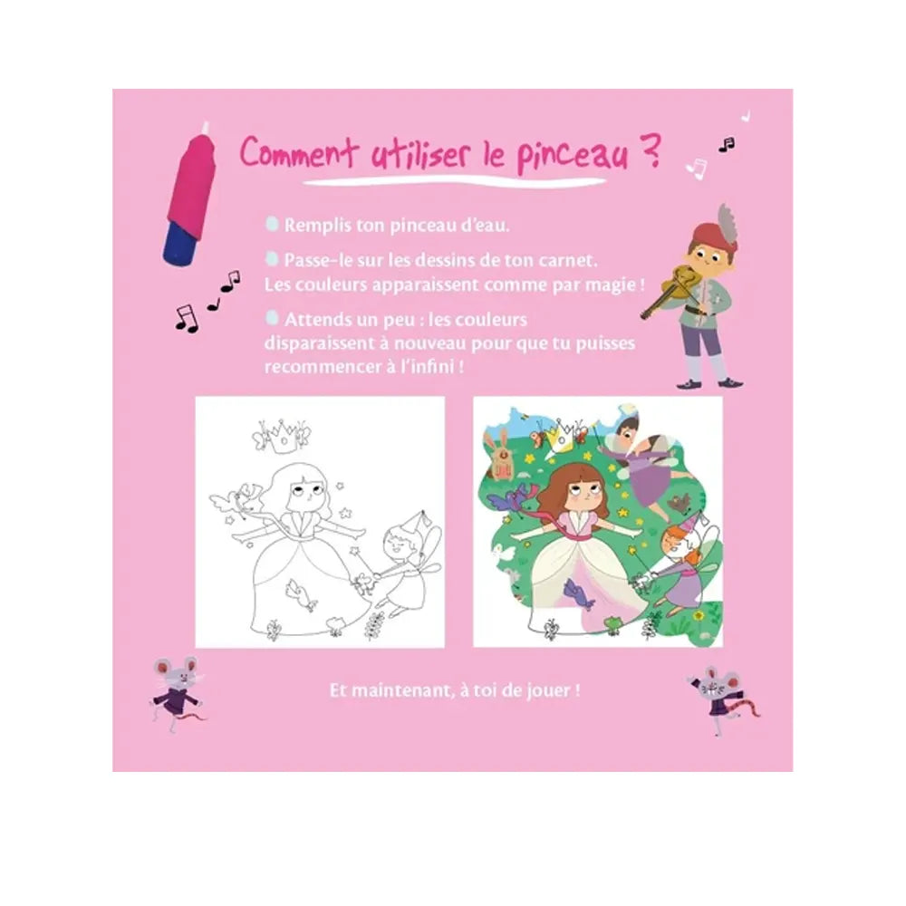 Livre de coloriage Pinceau Magique - Princesses et fées