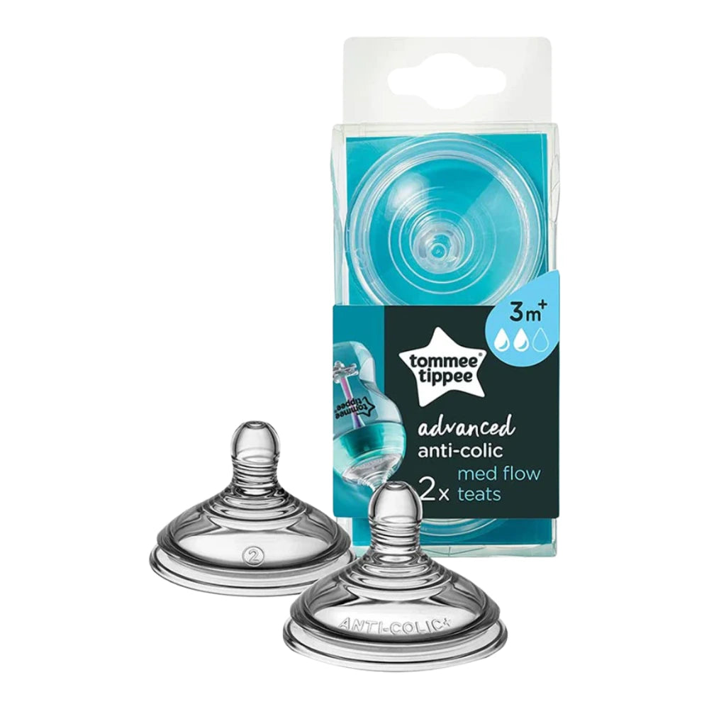 Tommee Tippee lot de 2 tétines débit moyen anti-colique – emballage