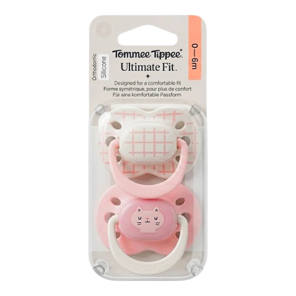 Tommee Tippee Lot de 2 Sucettes Ultimate Fit 0-6 mois – Fille